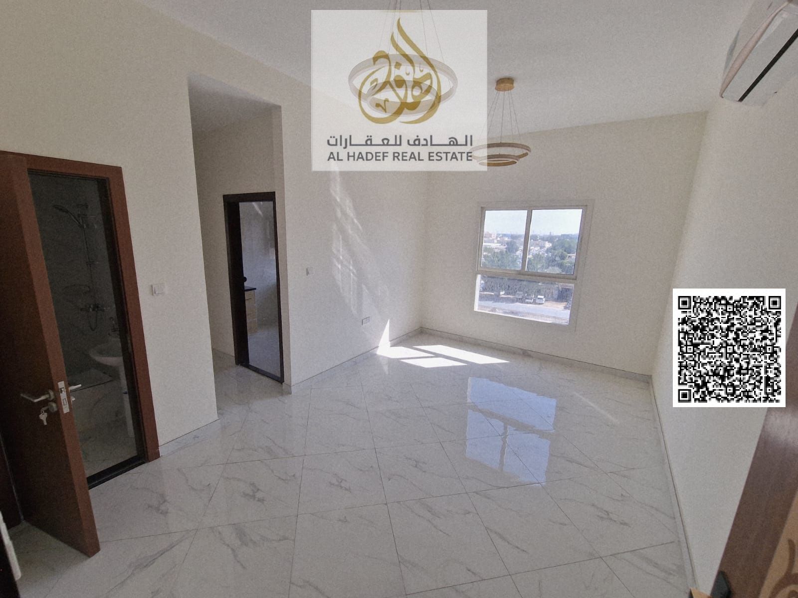 For rent in Ajman, first occupancy, two bedrooms and a living room in the Industrial Area, Al Ittihad Street, next to D2D and Gift Way. Two bathrooms