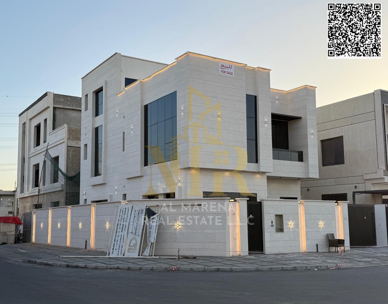 A villa with a price including electricity, water and air conditioning on the main street, ready to move in, in the most prestigious areas of Ajman. F