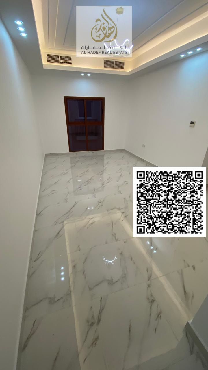 Two-bedroom apartment with a living room, first occupancy, in Al Muwaihat 3, opposite Ajman Academy. Two master bedrooms with ensuite bathrooms, open