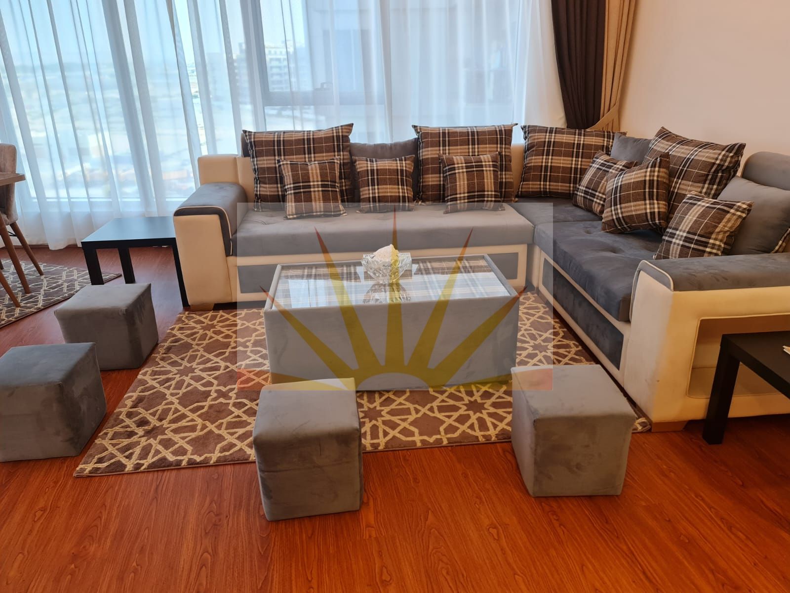 Skycourts Tower - B - 2 Bed Room Large Apartment - Corner Unit - Balcony - Close Kitchen.