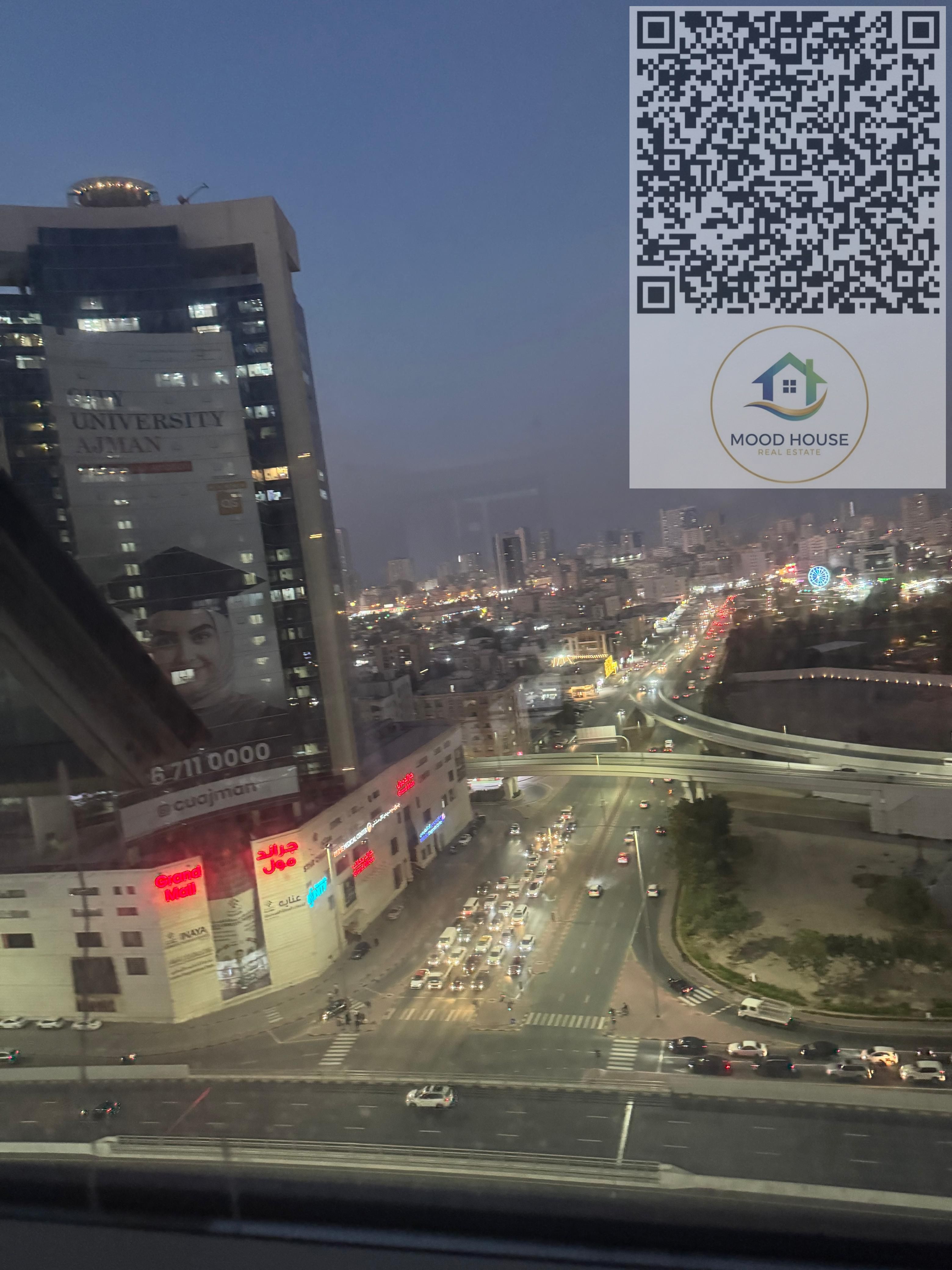 Excellent down payment and total price in the heart of Ajman with an open view and immediate occupancy.