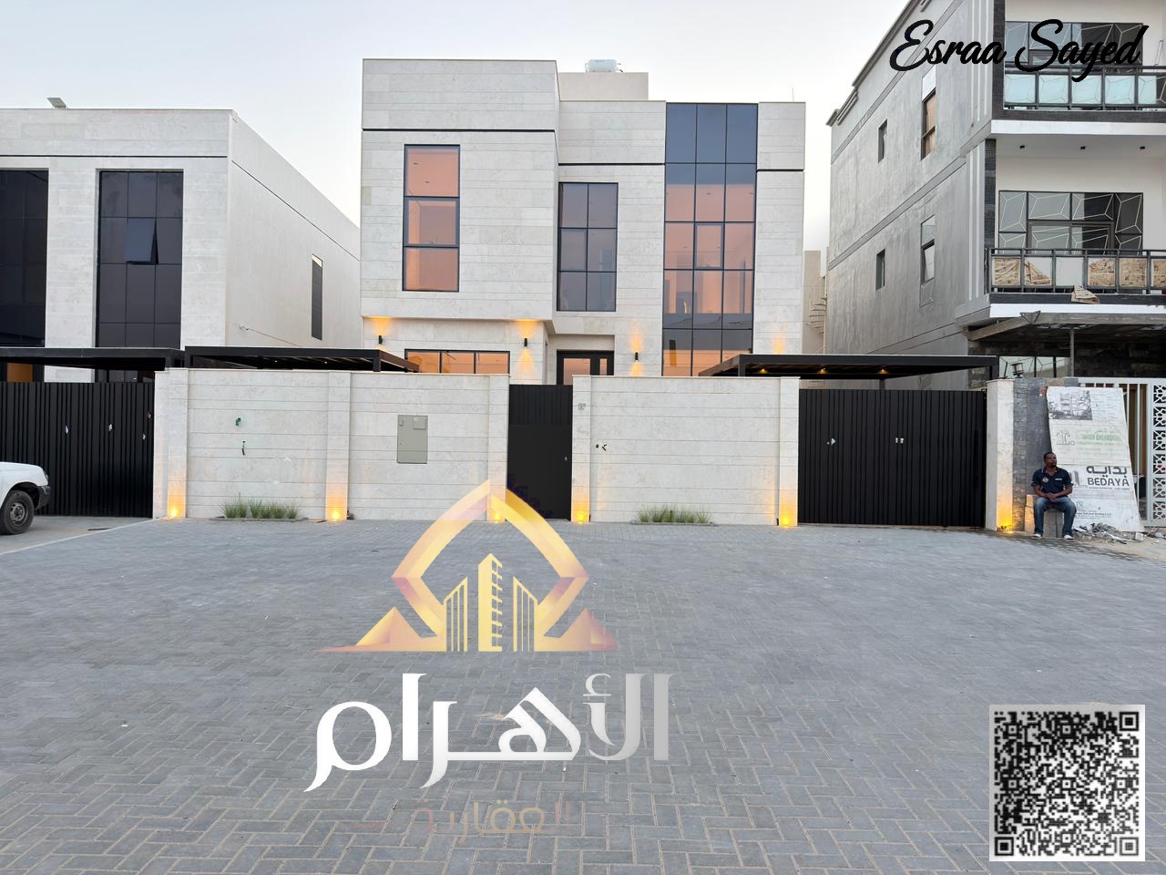 A luxurious two-story villa with a rooftop terrace, offered at a special price, located near the mosque. This villa is considered one of the most luxu