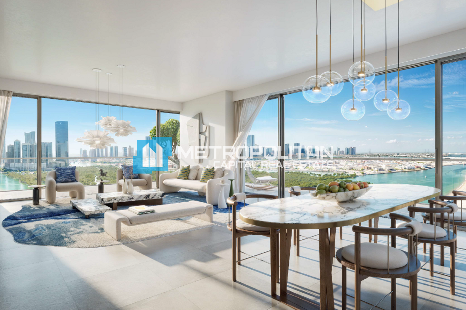 1BR w/ Partial Sea View | 2 Balconies | Waterfront