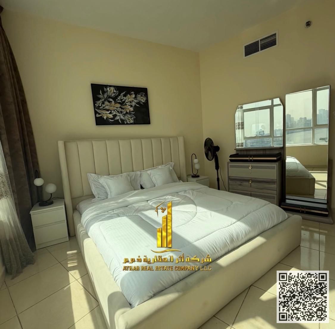 The most luxurious and elegant one-bedroom apartment, fully furnished with brand new, high-end furniture, with a gym, swimming pool, and private parki