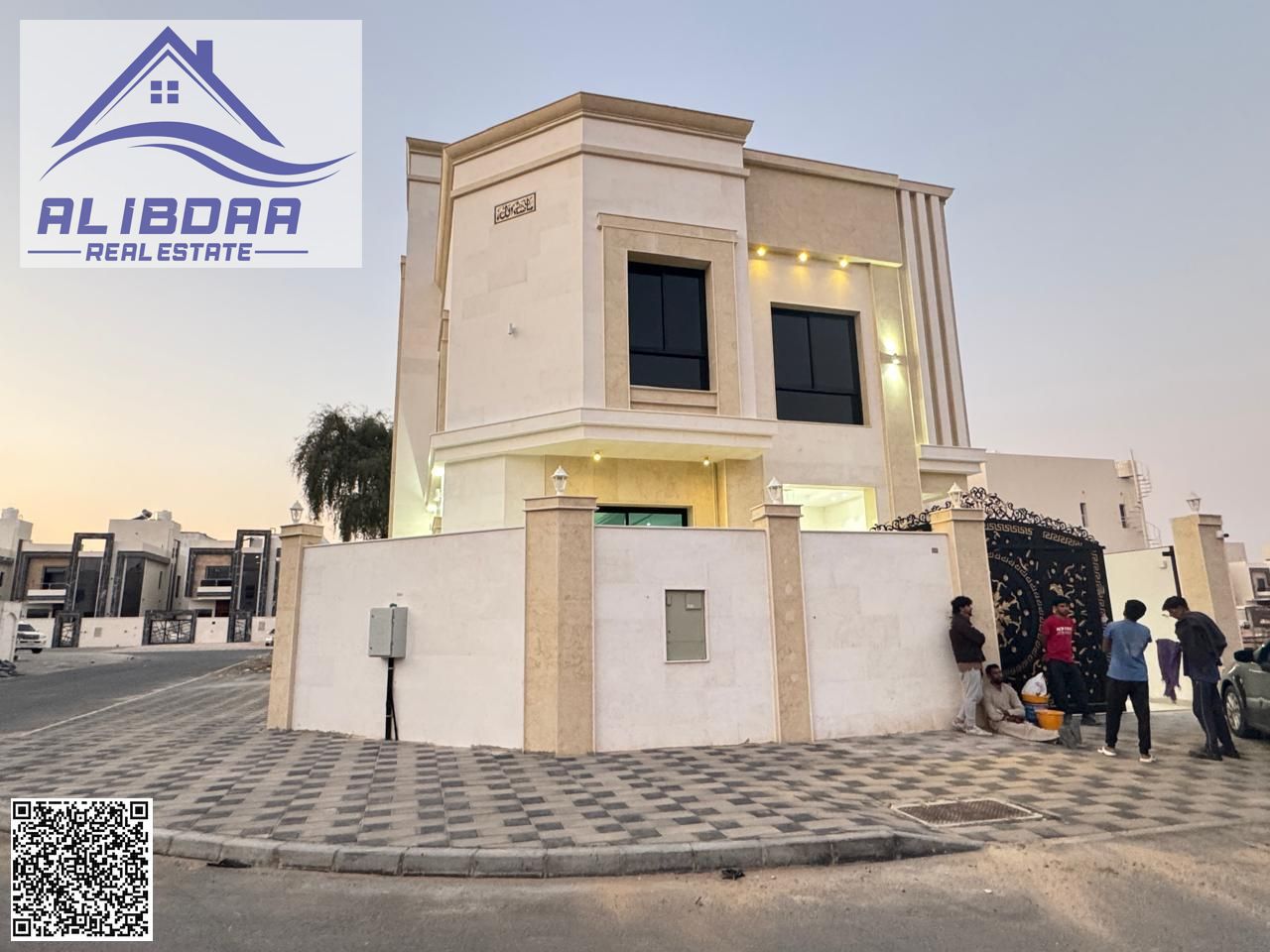 Corner villa for rent in Al Zahia area. First occupancy