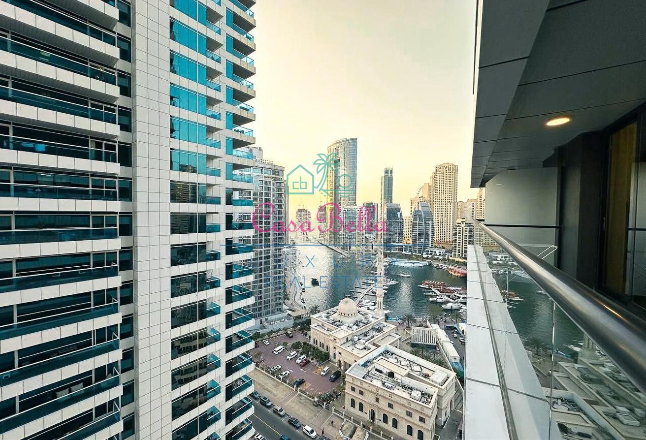Full Marina and Sea View | 2 Bathrooms |Near Metro
