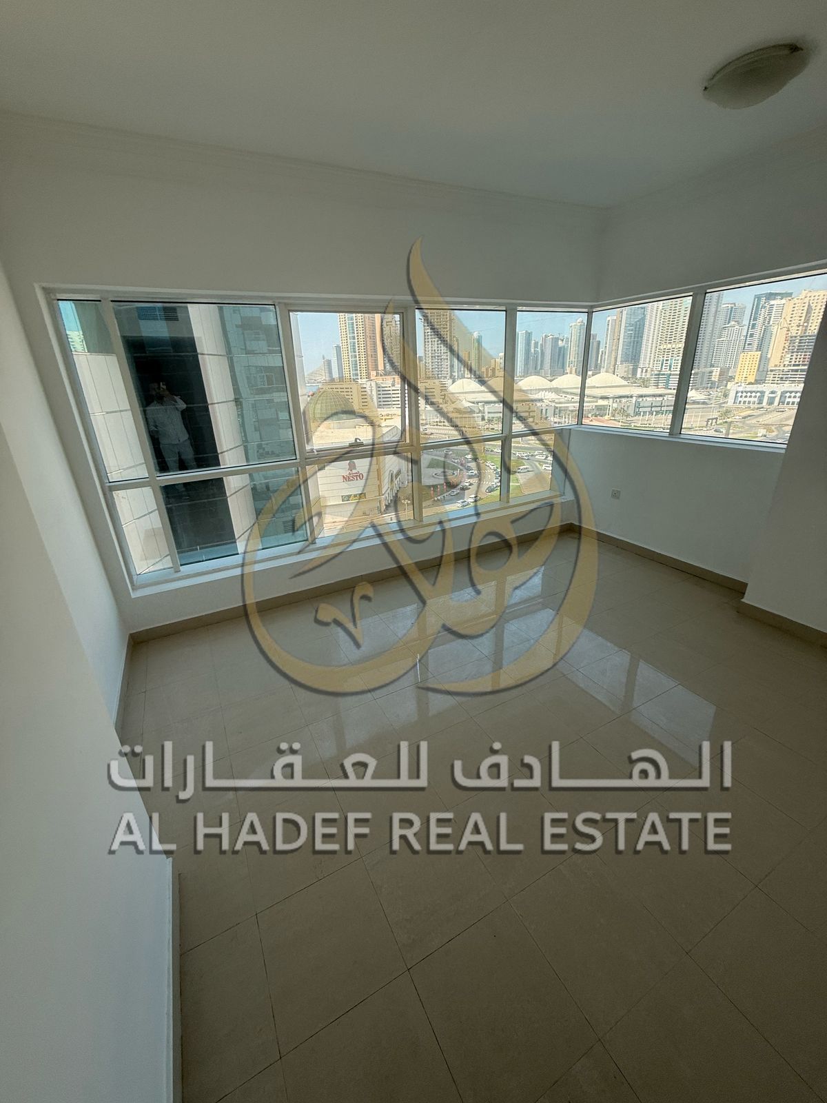 3-bedroom apartment in Al Taawun – Large balcony + Maid's room + Free gym and swimming pool – Families only – Close to Mall of Arabia, Nesto, and Duba