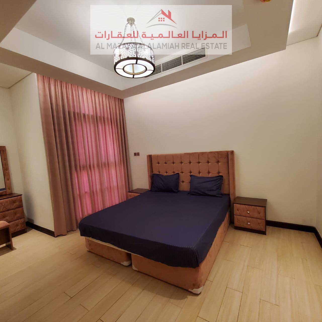 A fully furnished one-bedroom apartment in the Riffa Compound on Sharjah Corniche for monthly rent