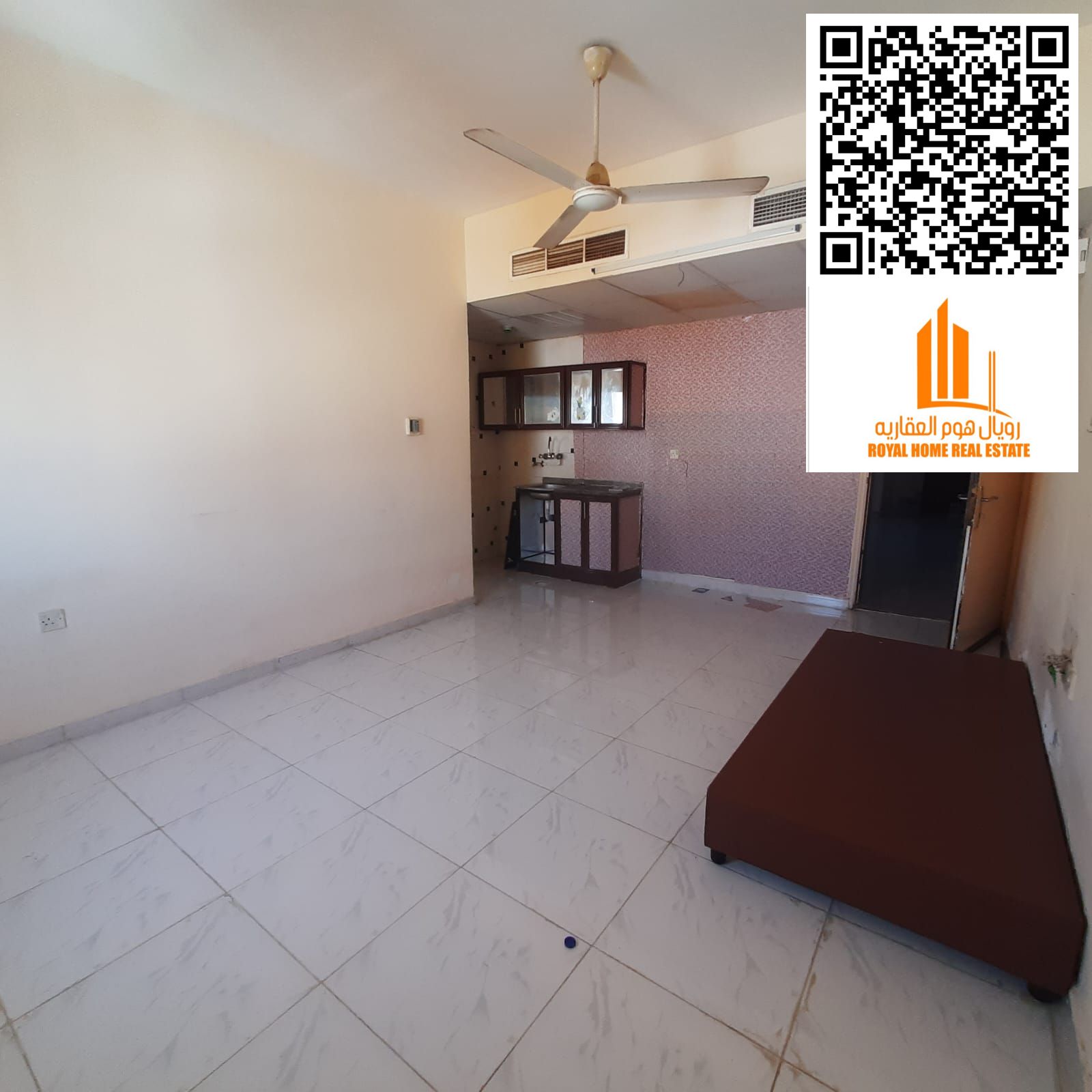 1BHK apartment for rent in Naeemia 2 – one bedroom, spacious living room, one bathroom, equipped kitchen, ground parking, rent AED 21,000, 4 installme
