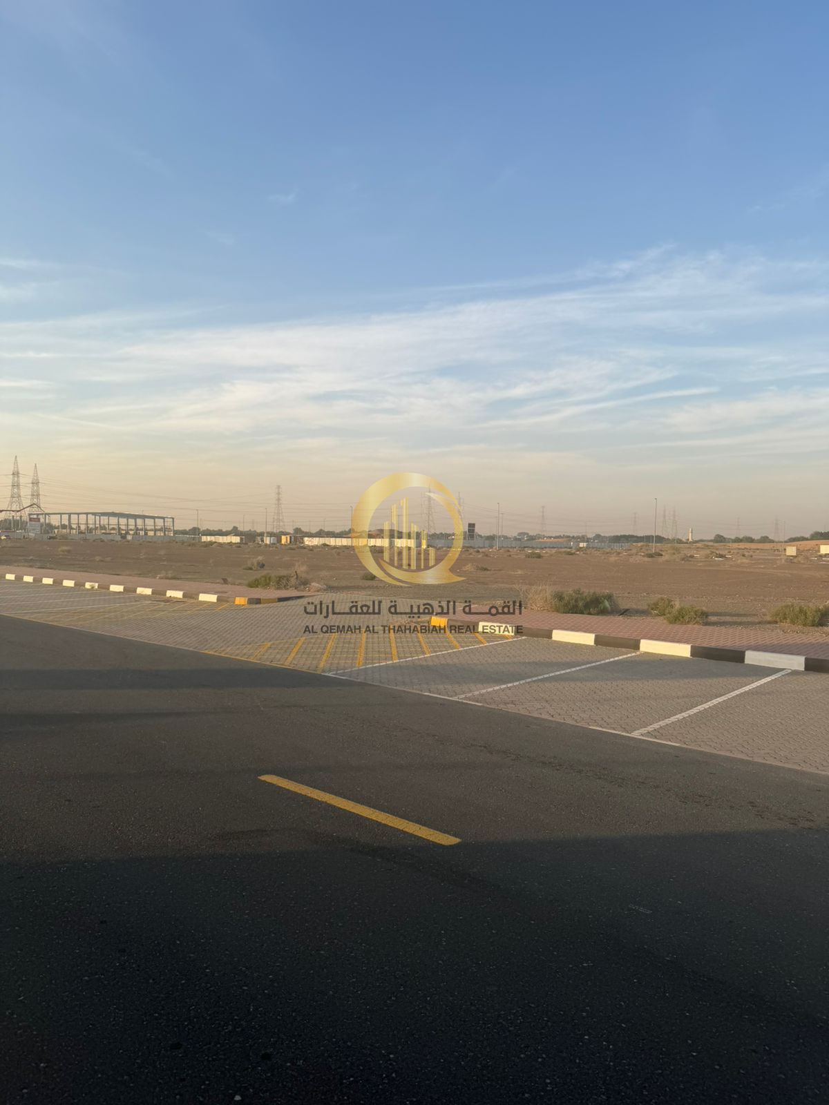 Land for sale in Al-Sajja Industrial Area, prime location facing Al-Hano Al-Jalil, on a paved street with a 36-meter front and 36-meter back.