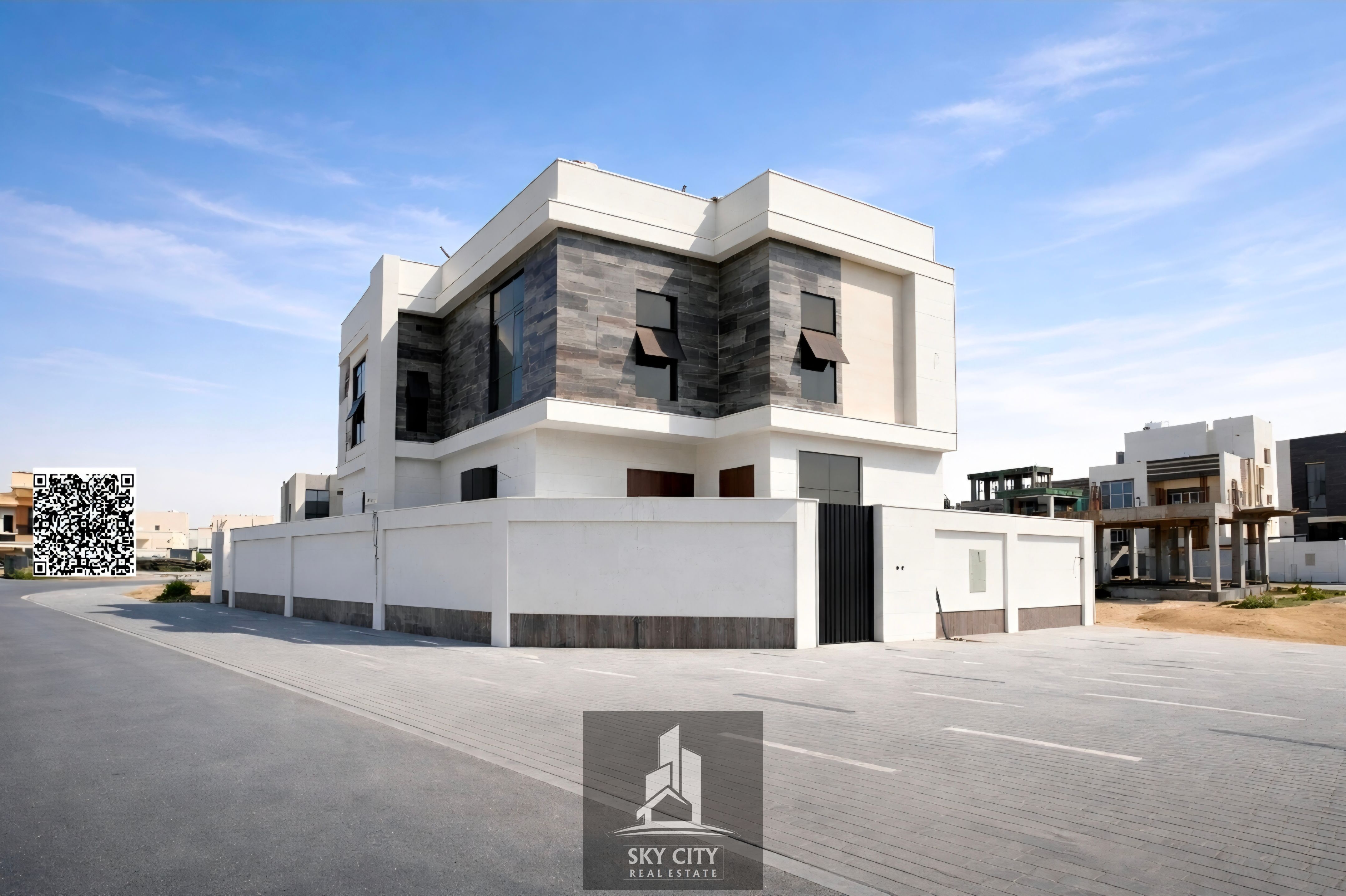 Corner Villa for Sale in Al Zahya – Ajman | Modern Stone Design
