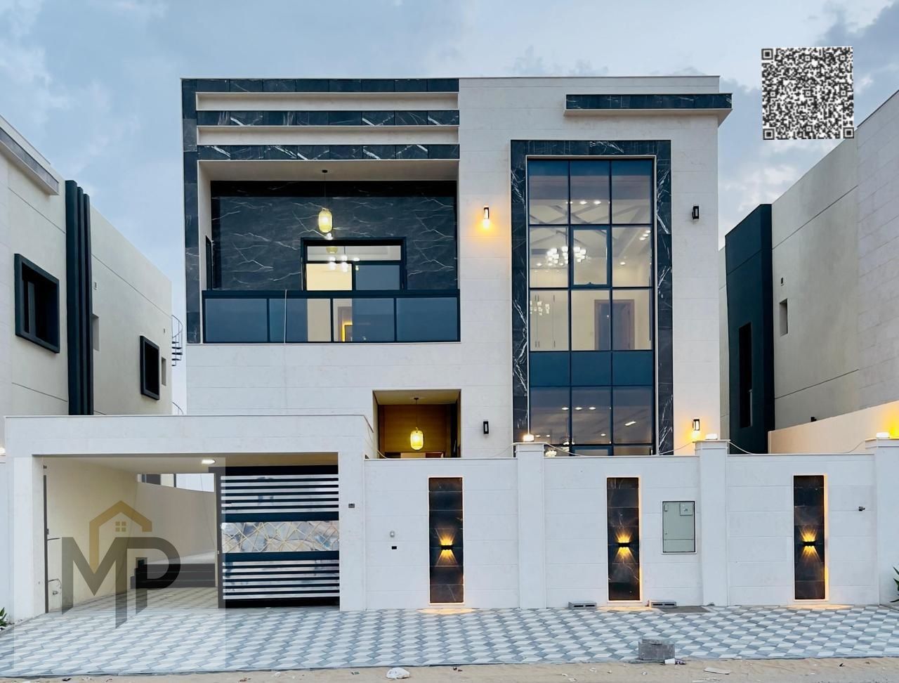 A European villa with a modern design in Al Bahia, at a price including registration and ownership fees, with okash bank financing. Own a luxury villa