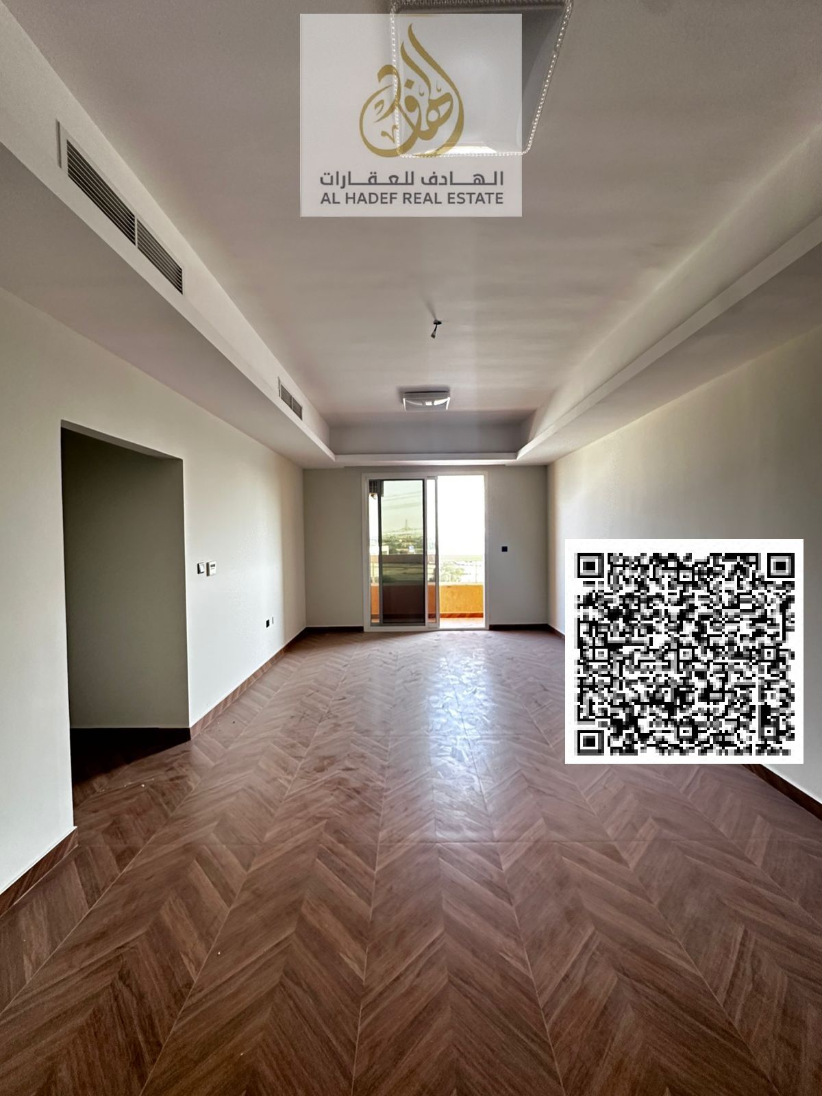 3 bedrooms, a living room, 3 bathrooms, and a balcony. Second occupancy. Very spacious. High-end finishes. Prime location in Al Muwaihat 3, close to A