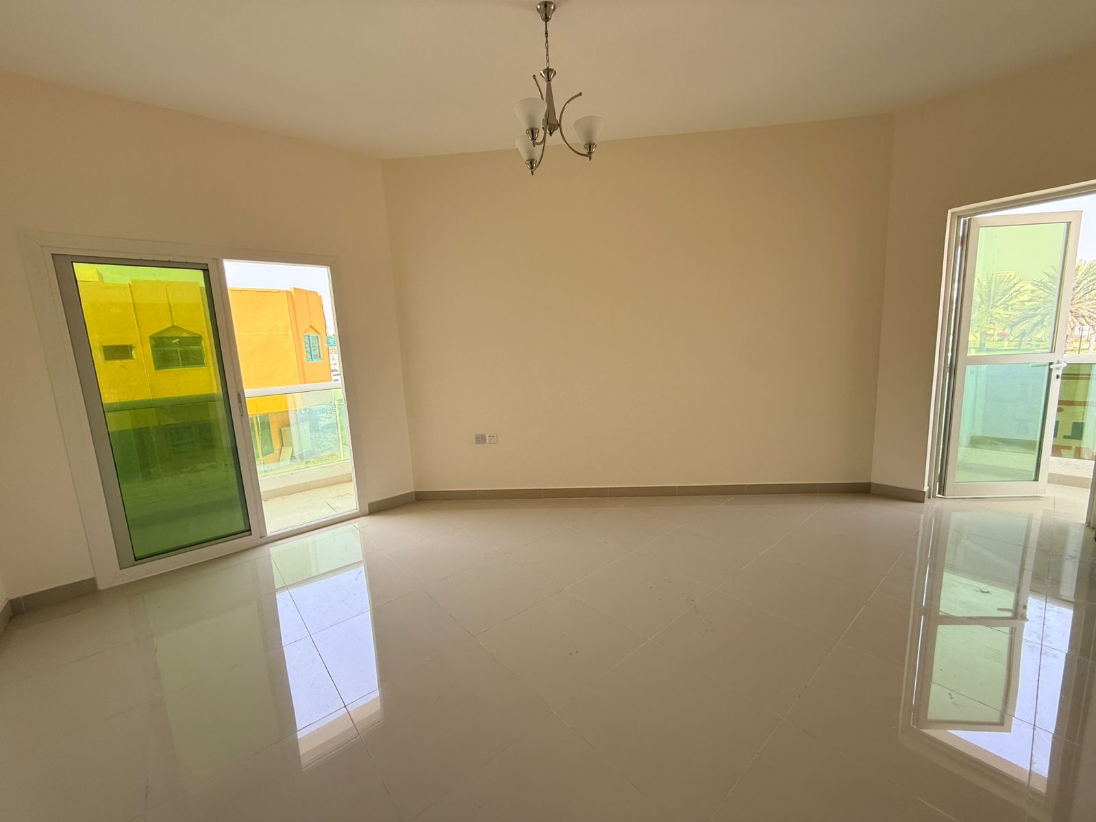 1-bedroom apartment with living room in Al Manakh, central AC, 2 balconies, 2 bathrooms, open view, first tenant. Price: AED 38,899