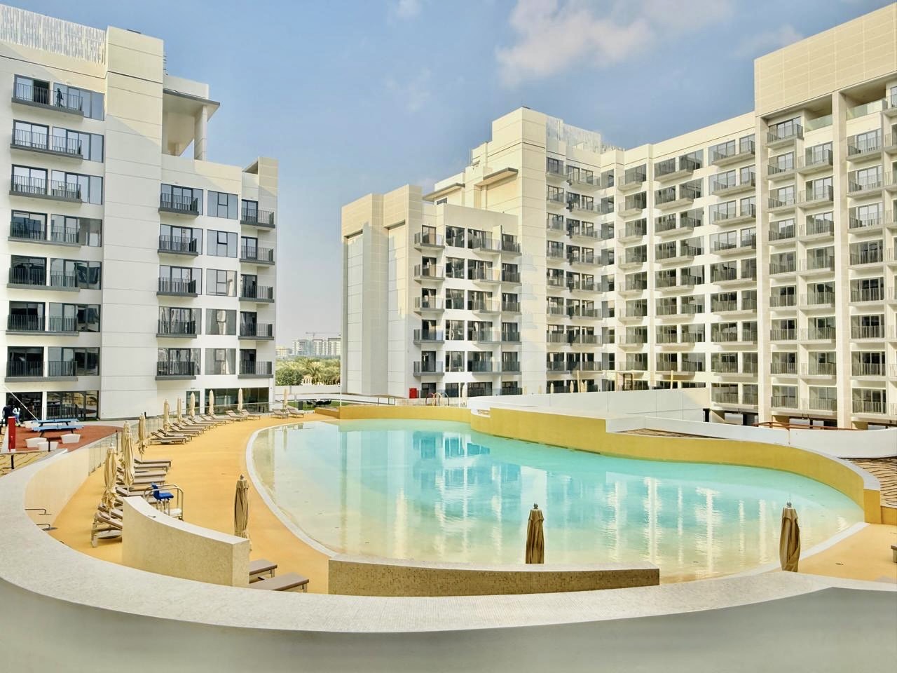 Brand New | Luxury Pool View | 1 BHK Apartment | Chiller Free | Mini Beach Inside Building
