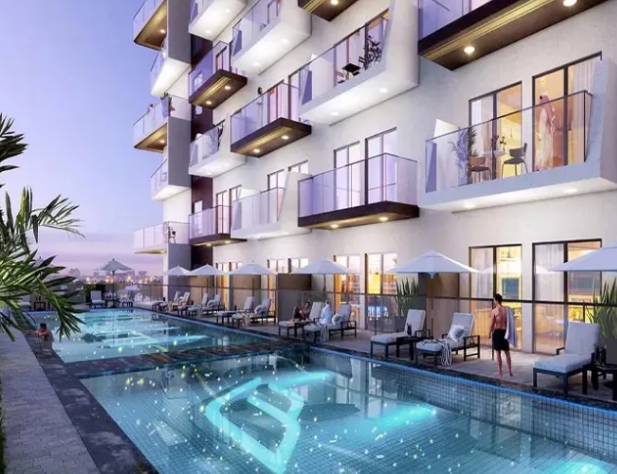 Best Priced 1-Bedroom Apartment in Binghatti Hillcrest | 699 Sq. ft | Pool & Amenities View | Fully Finished | Prime Arjan Location | AED 1,251,000