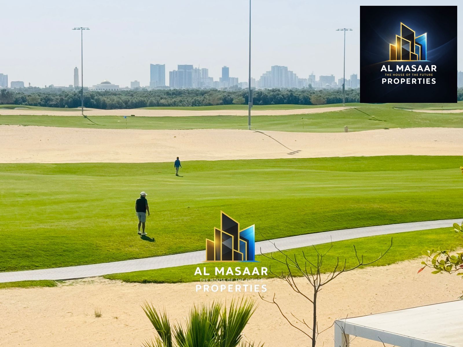 Villa for sale in Al Zorah, golf course complex, in the heart of nature, with a direct view of the lake and golf courses and a large area.