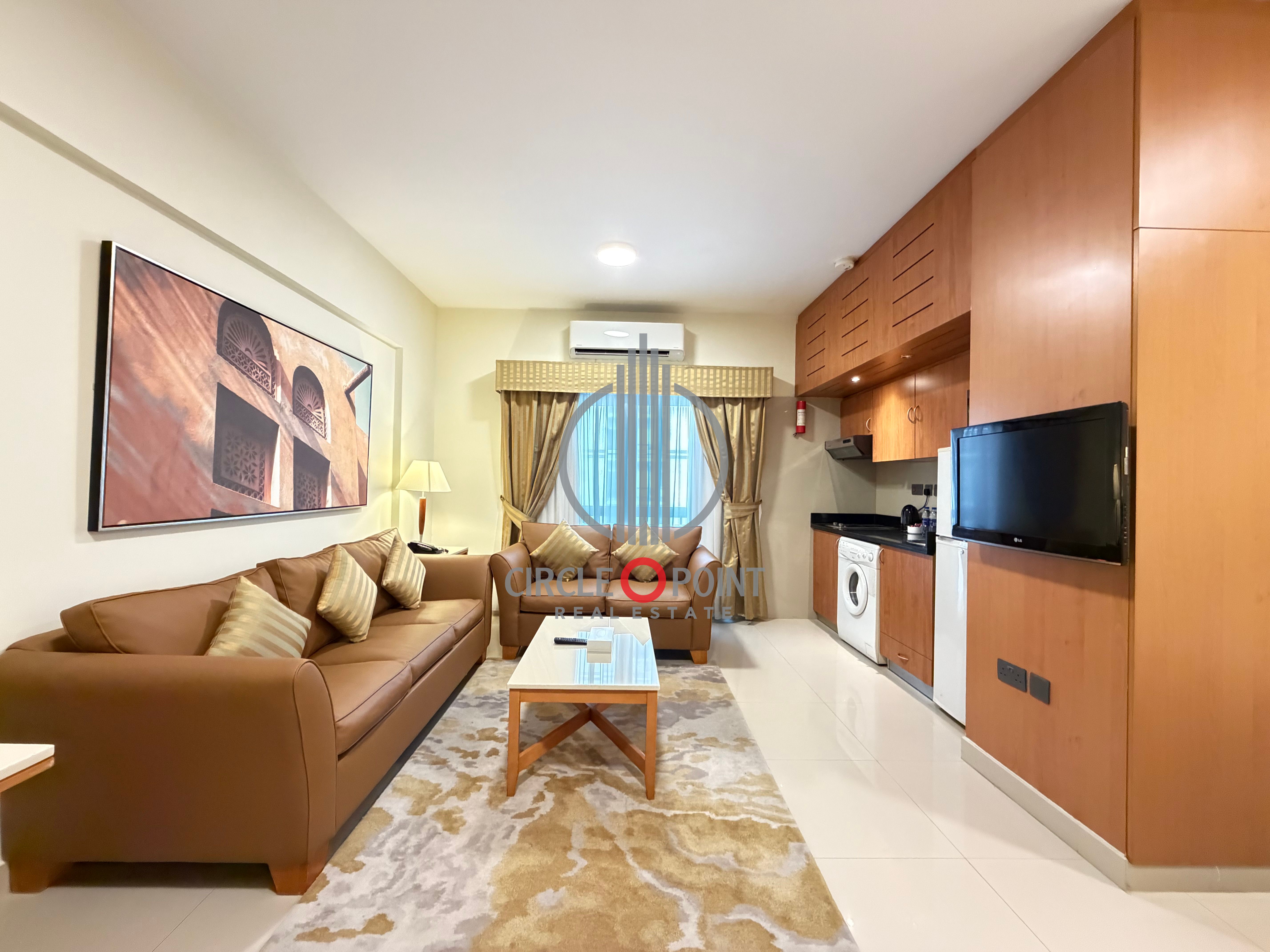 Dewa free Fully furnished studio with balcony |•| 5 Star Amenities |•| Ready to move