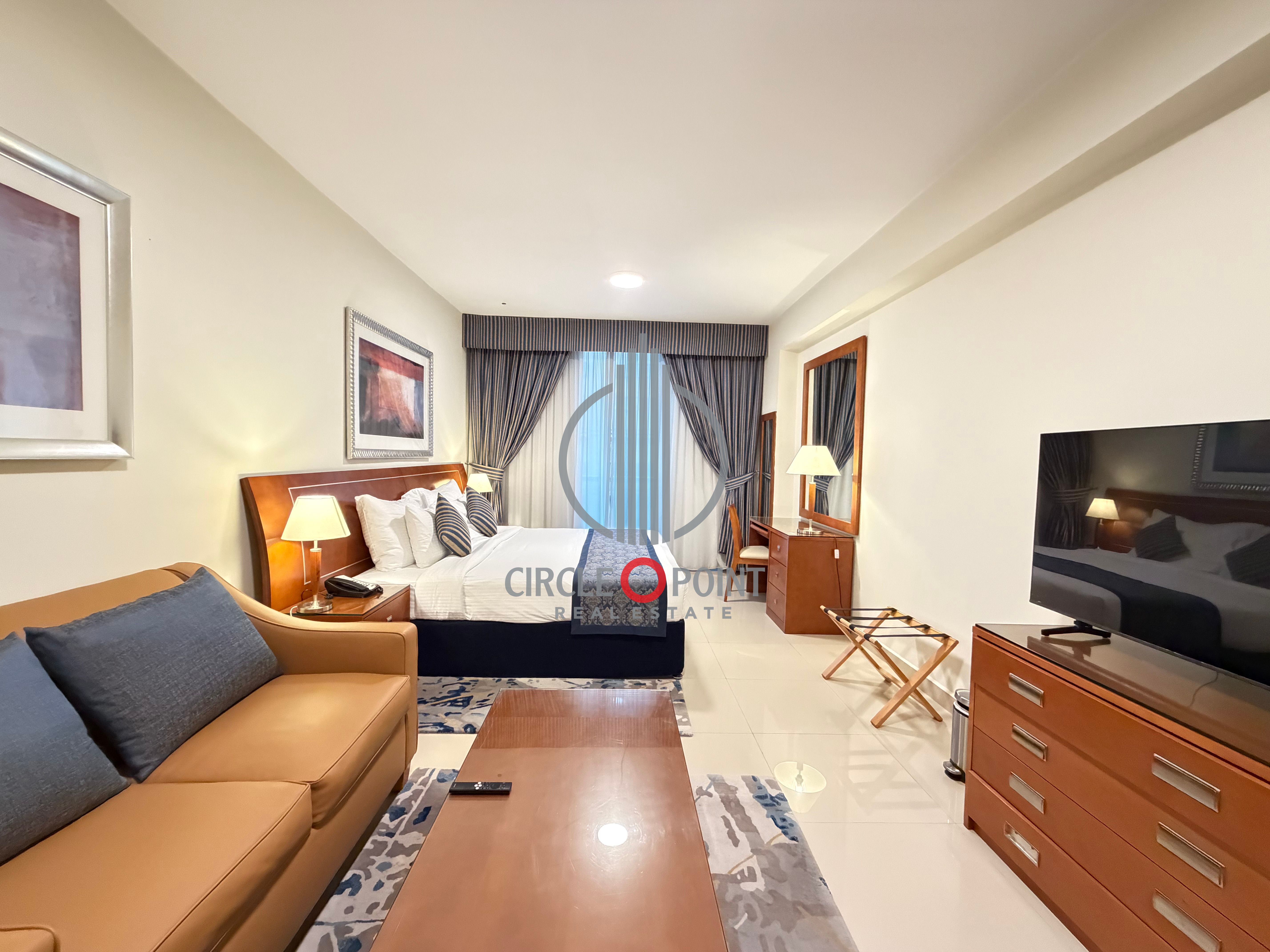 Dewa free Studio with All amenities || Prime Location Ready to move || With Huge Balcony ||