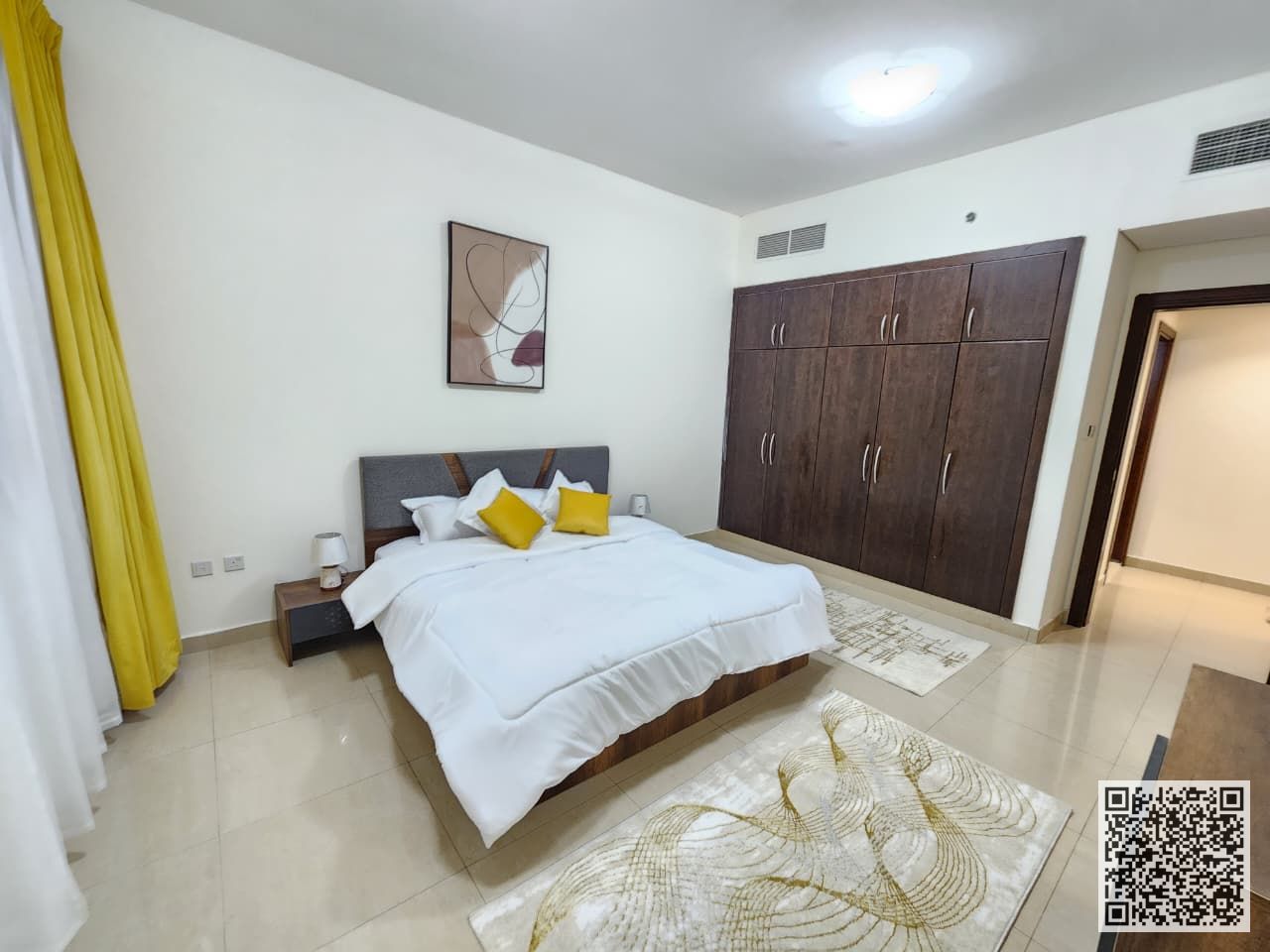Luxurious apartment, one bedroom and a hall open view, fully furnished New with elegant furnishings and a fully equipped kitchen