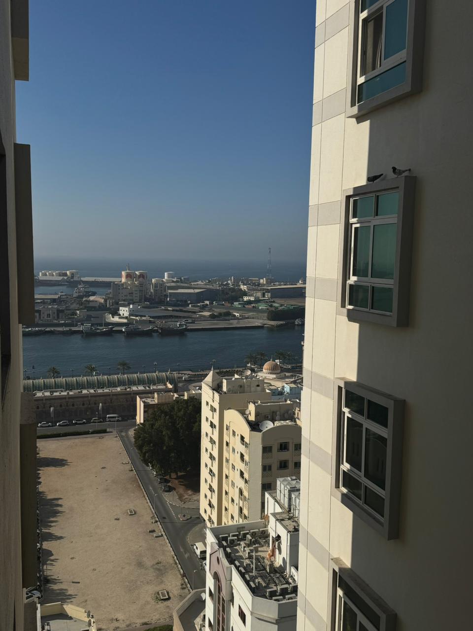 Spacious 1-bedroom apartment with balcony and sea view in Al Majaz, Sharjah. Prime location near Sharjah Museum and shopping centers.