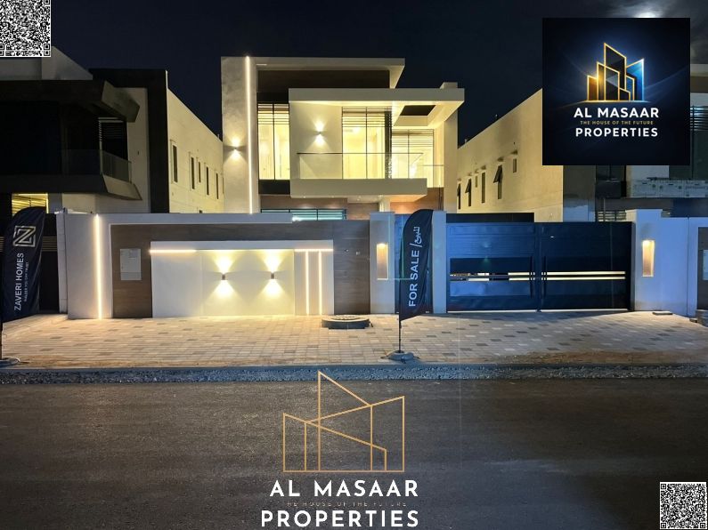 Two-story villa with a rooftop terrace for sale at a negotiable price - with a large yard and courtyard - near Sheikh Mohammed Bin Zayed Road - freeho