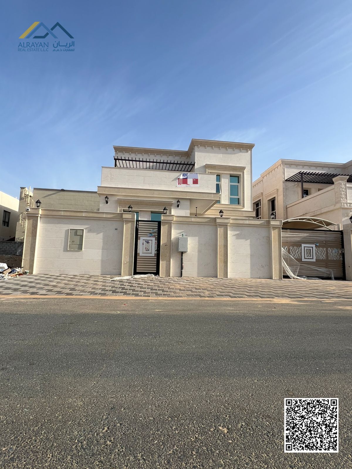 A unique residential opportunity for rent in Al Zahiyah Luxury villa for rent - two floors - in a vibrant area with stunning natural scenery Br
