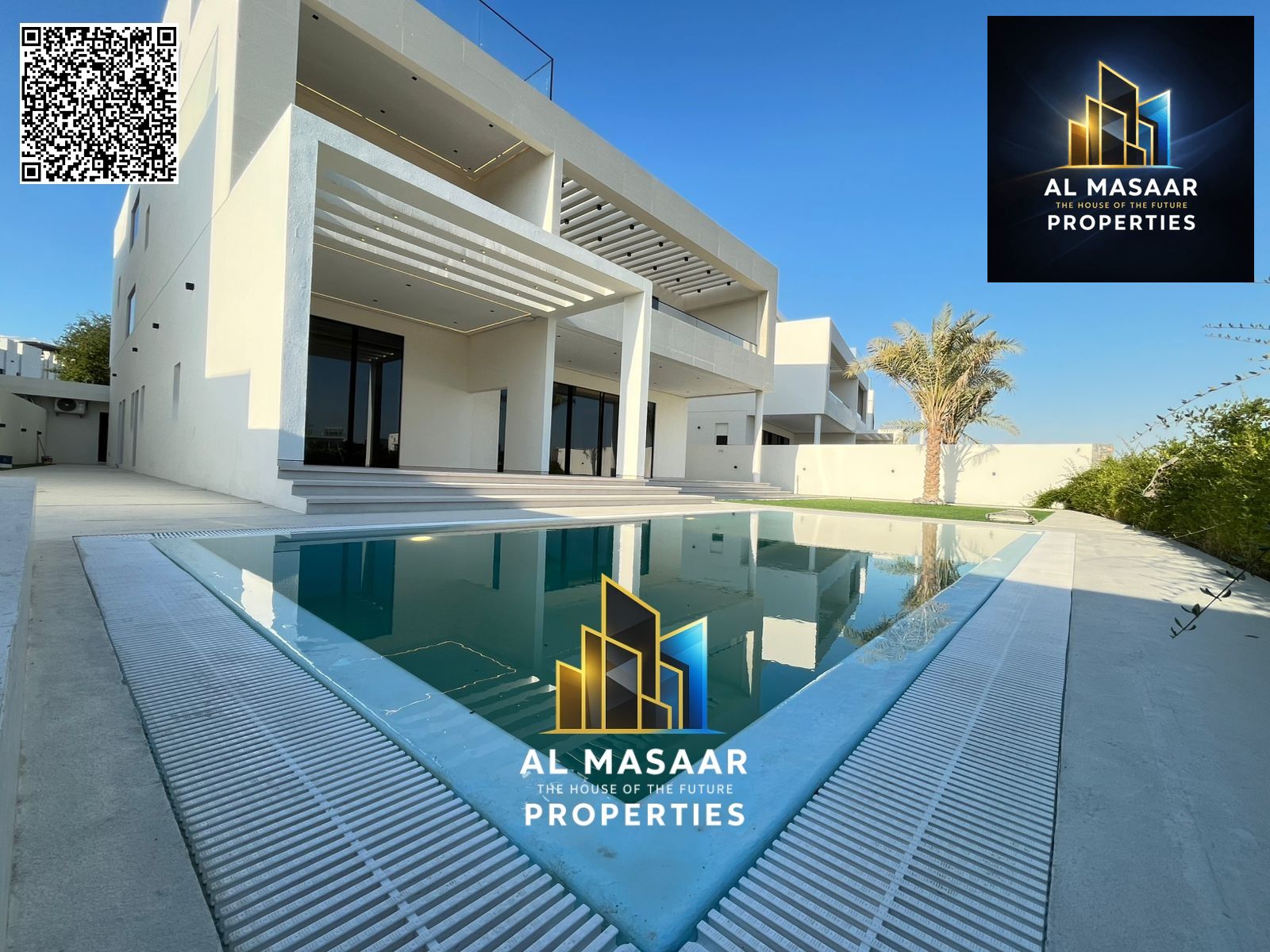 Villa for sale in Al Zorah, golf course complex, in the heart of nature, with a direct view of the lake and golf courses and a large area.
