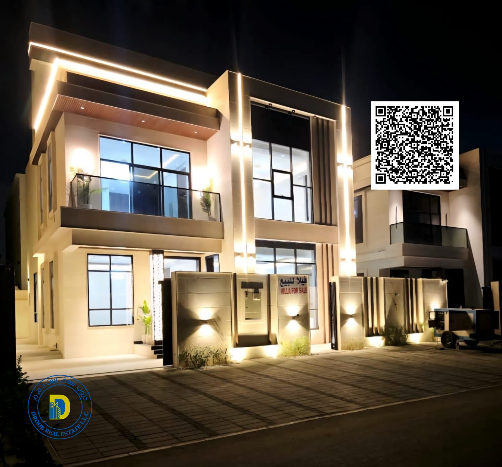 For sale in the prestigious Al Helio 2 area of Ajman: a luxurious 5-bedroom and roof villa at an attractive price.