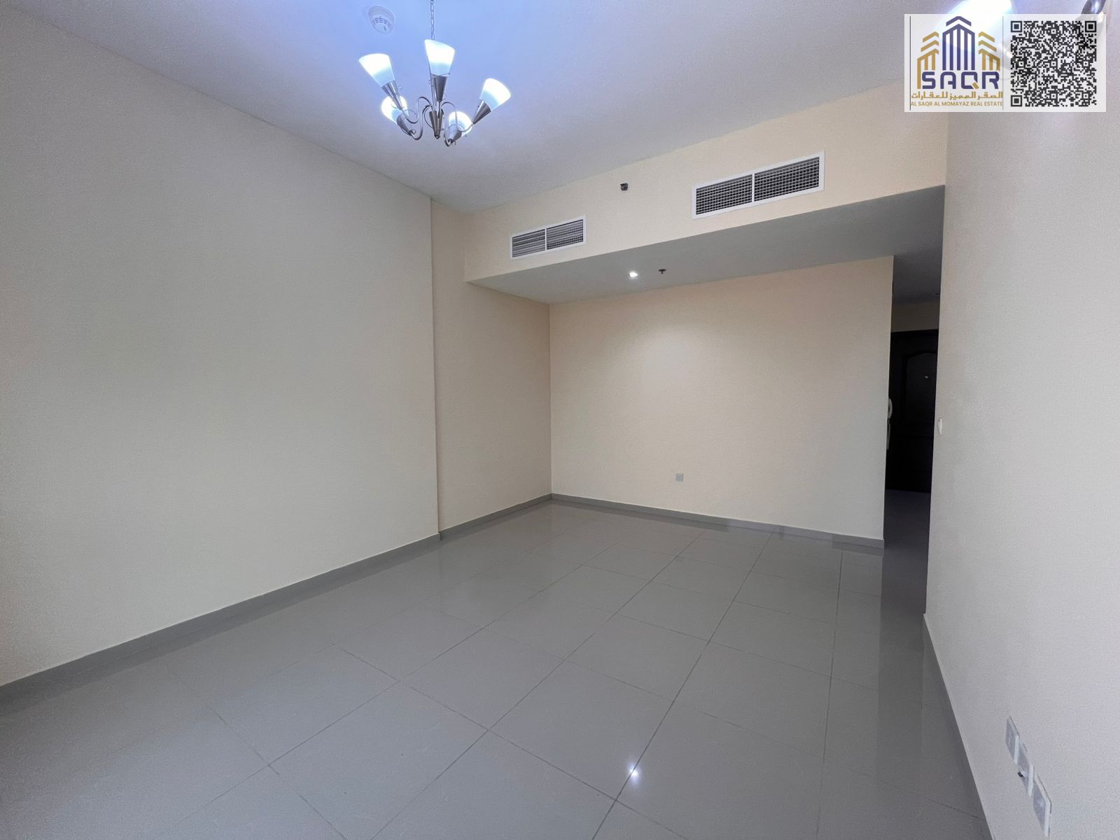 One Bedroom Apartment with Living Room Kitchen and Bathroom in a Building with Mosque and Gym Facilities