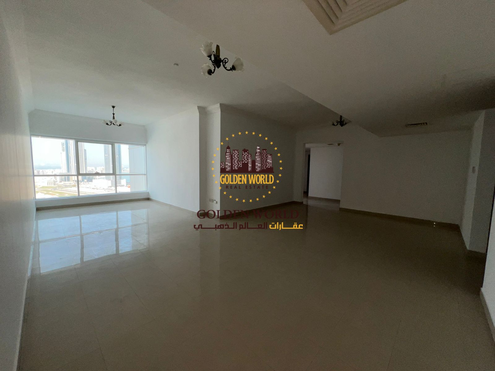 3-bedroom apartment with living room in Al Taawun, Sharjah. 4 bathrooms, master bedroom, maid’s room, balcony, built-in wardrobes, spacious, sea view,