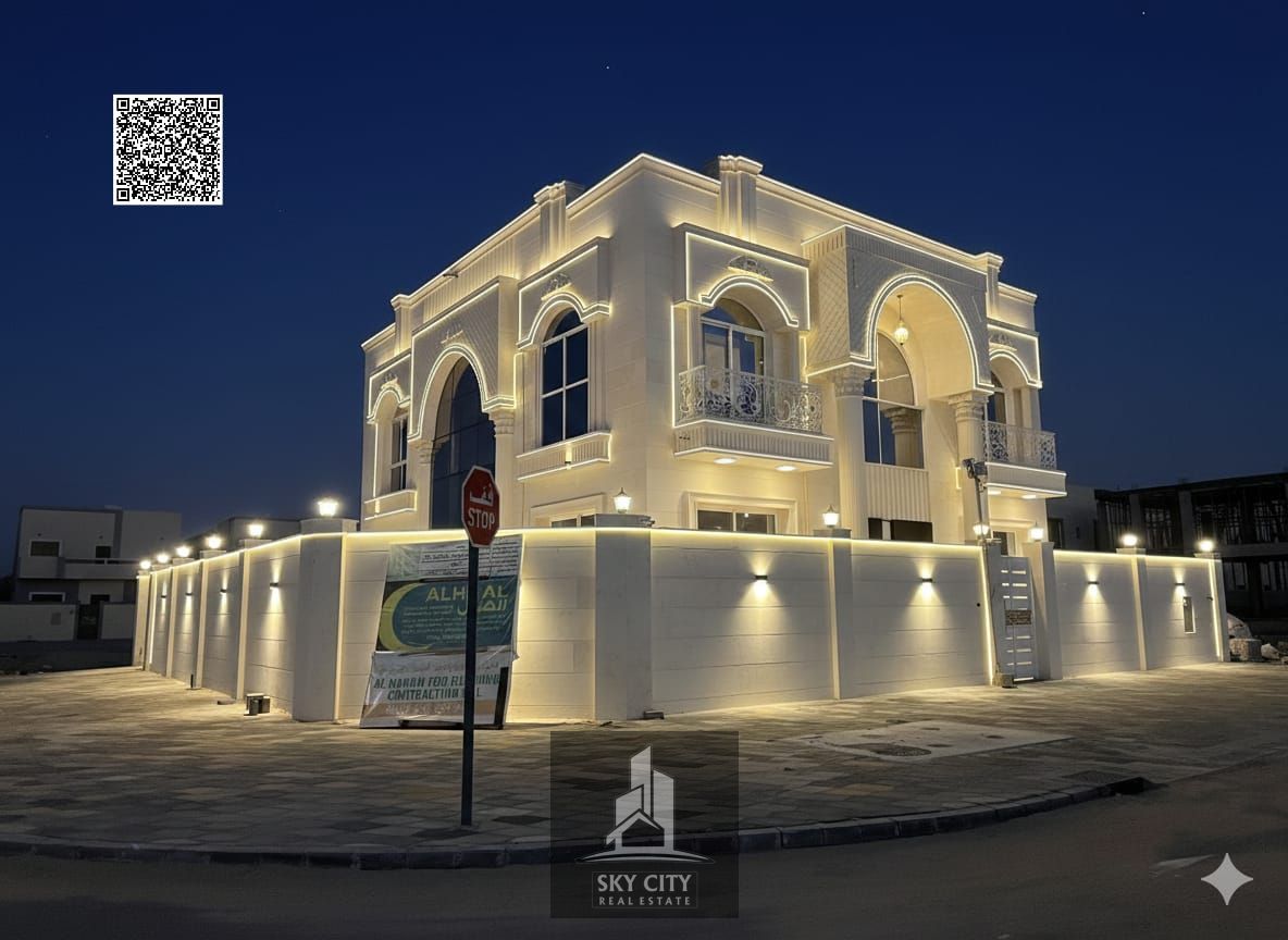 Villa for sale, classic design, corner lot on two streets – prime location in Al Zahia area, excellent opportunity, includes registration and ownershi