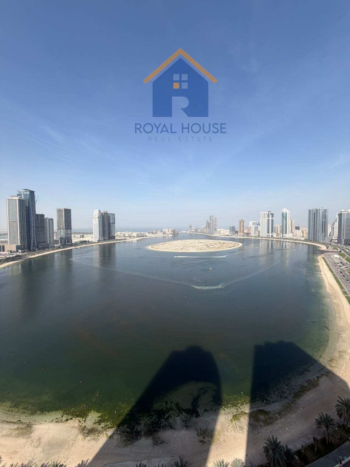 Two bedrooms and a living room with a panoramic sea view