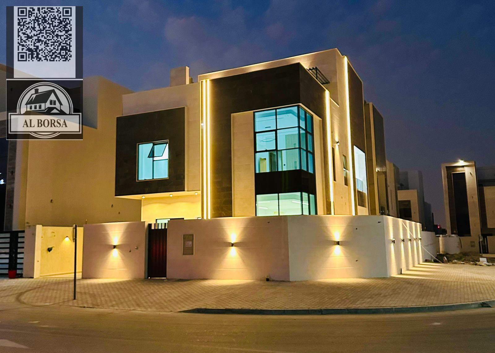 Corner villa for sale in Al Helio 2, Ajman | 6 master bedrooms + majlis + 2 living rooms + kitchen + yard + parking | AED 2,300,000