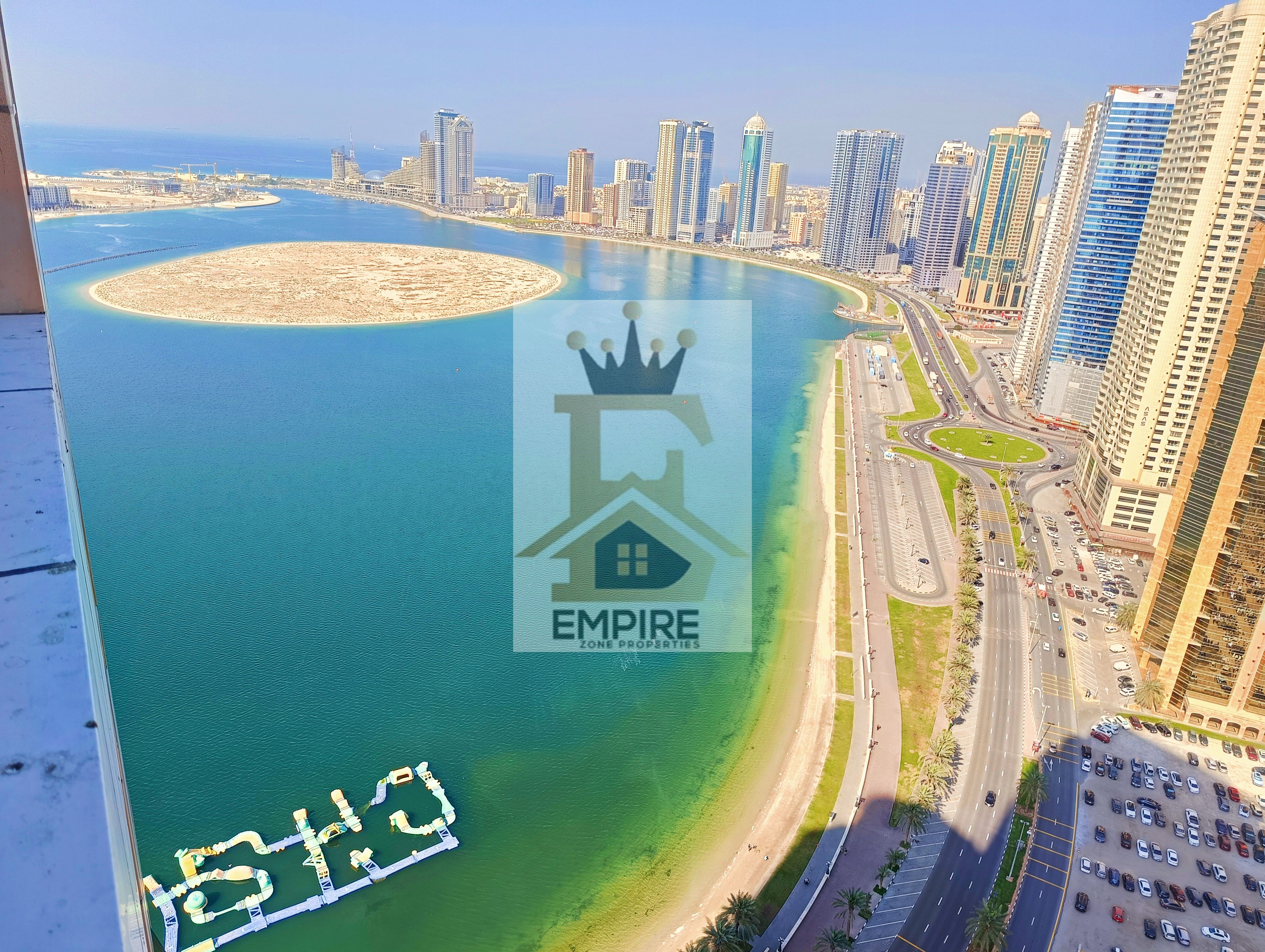 Full Open View Sea View Specious bright Apartment With Master bedroom with balcony with Gym pool free with One parking free Main Street building