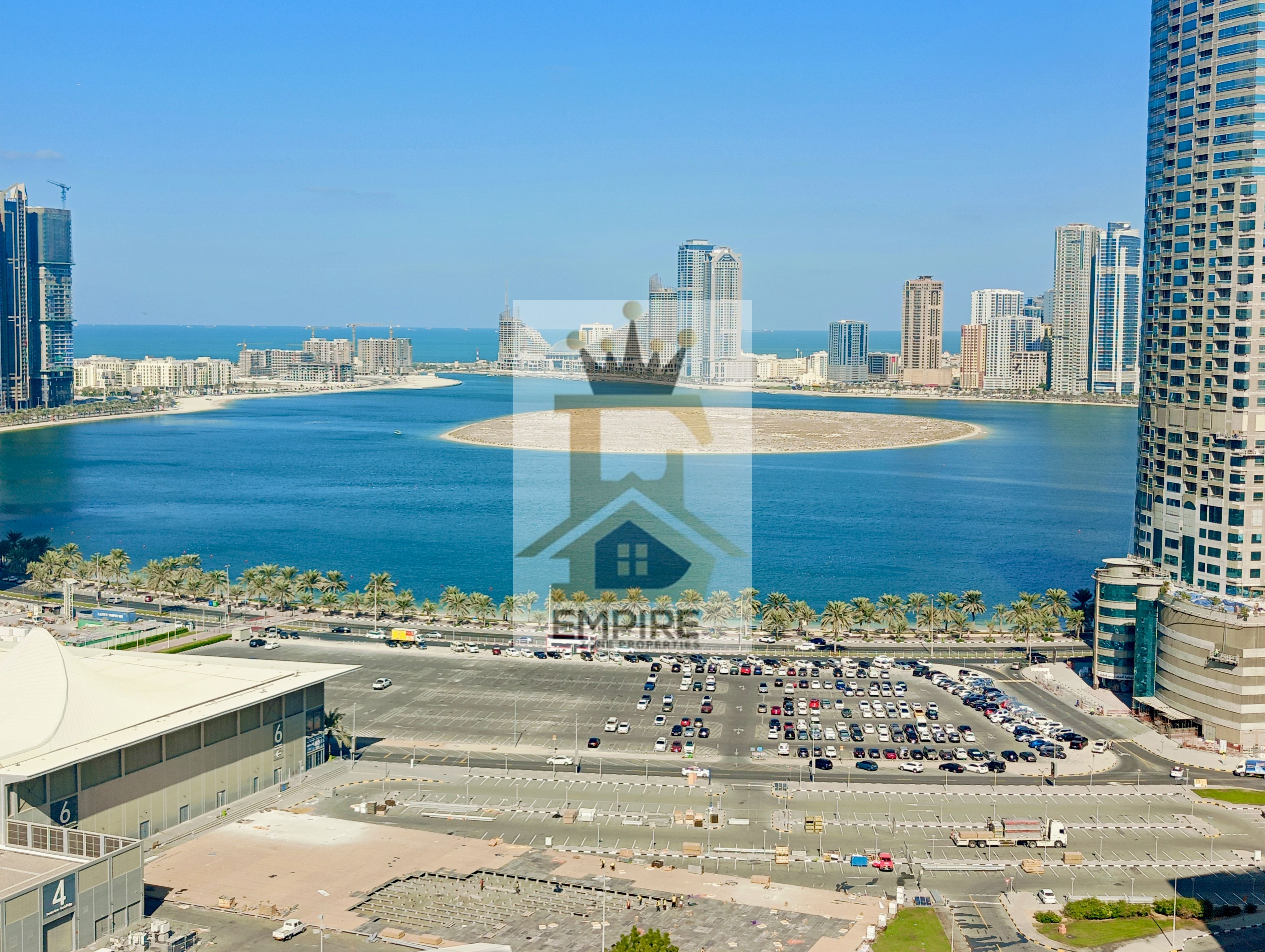 Full Sea View Specious bright Apartment With Master bedroom with balcony Open View Exit Too Dubai very Easy Near Mosque Near Shopping Mall Main Street
