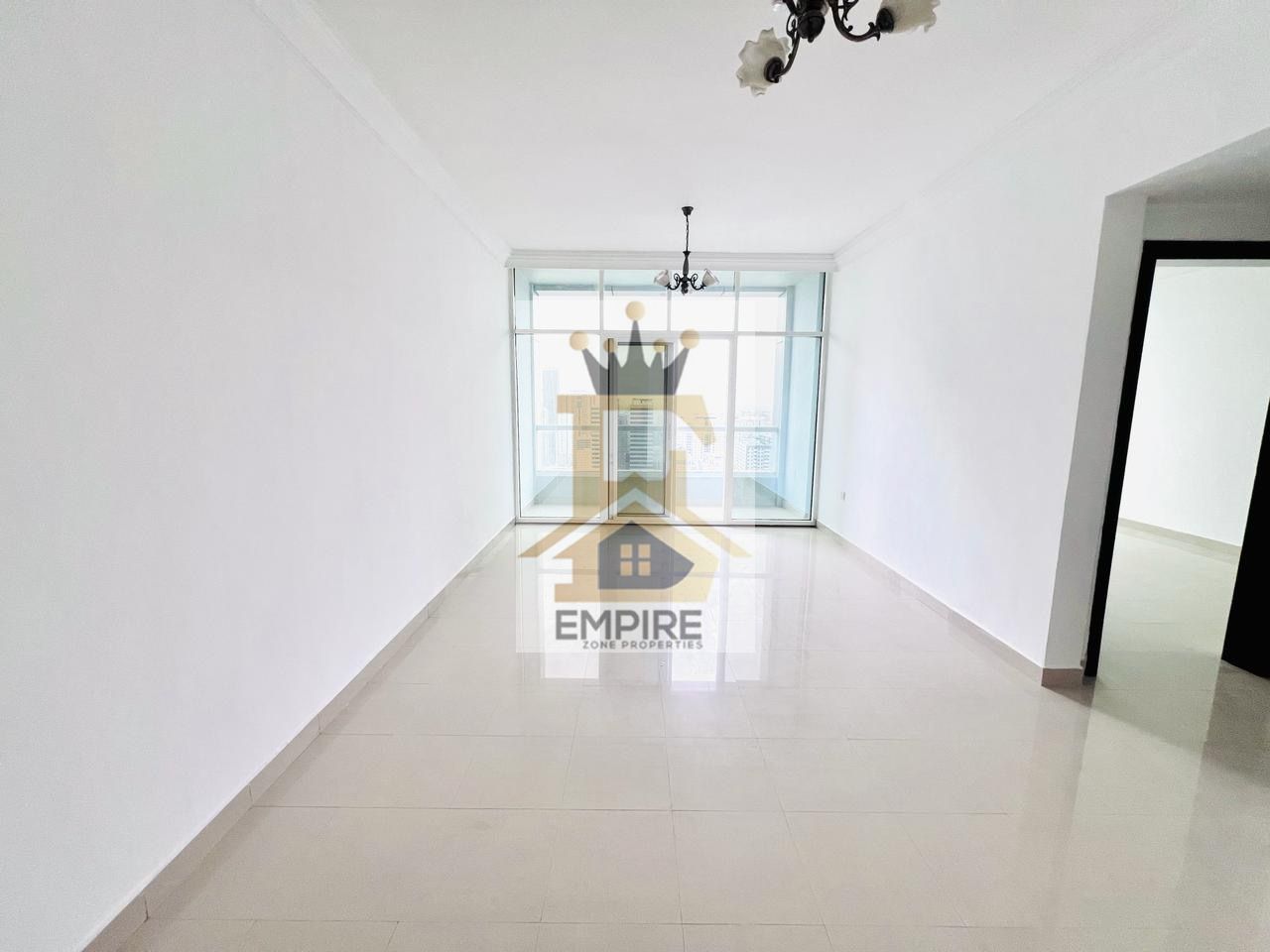 Full open view with balcony wardrobe, big space gym and pool