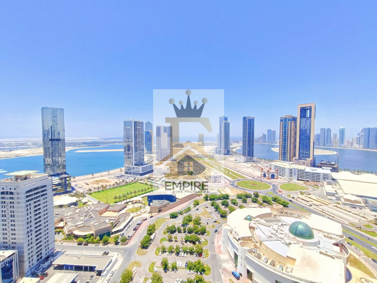 luxury living with full sea view balcony wardrobes maid room gym&pool and maintenance free also parking free prime location near close exit to dubai