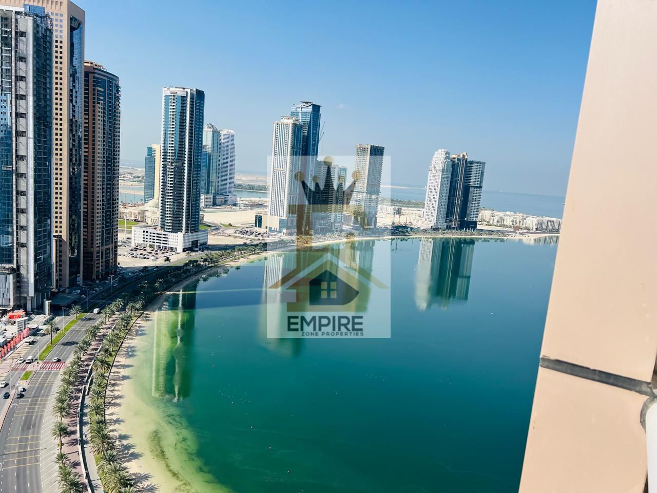 luxury living with sea view balcony big space gym&pool and maintenance free also parking free near close exit to dubai