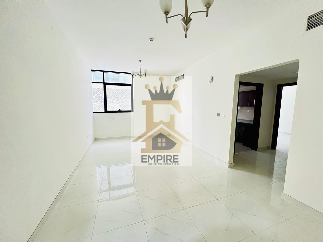 brand new building luxury living with open view balcony good finishing Master bedroom one parking free Maintenance free prime location near close exit to dubai