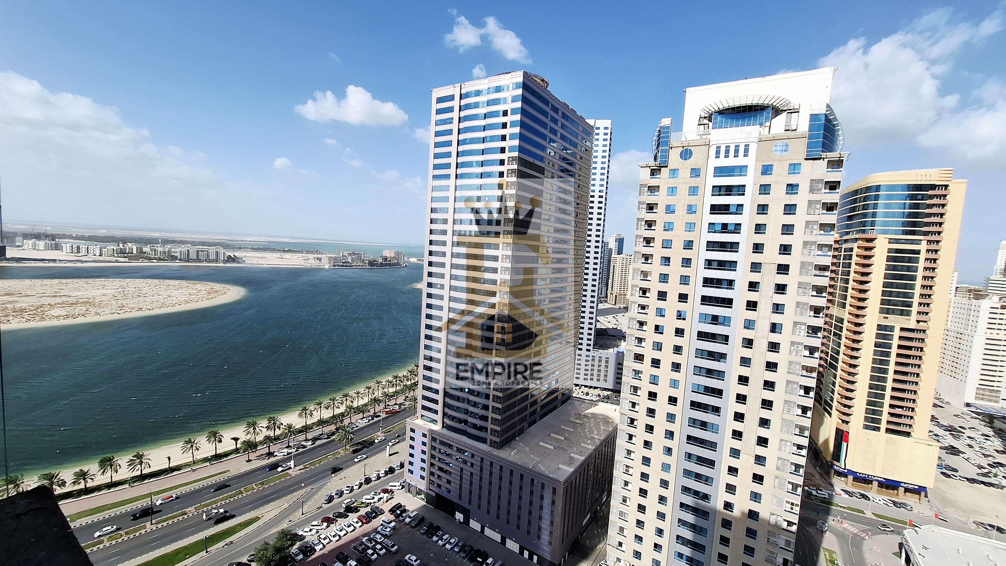 Luxury Family Building Redefined: Spacious 1 BHK Apartments, Master Bedroom with Open View, Spacious Kitchen with Balcony [Sea View], Gym & Swimming pool 15 Days Free in Al Khan Area[Corniche Street].