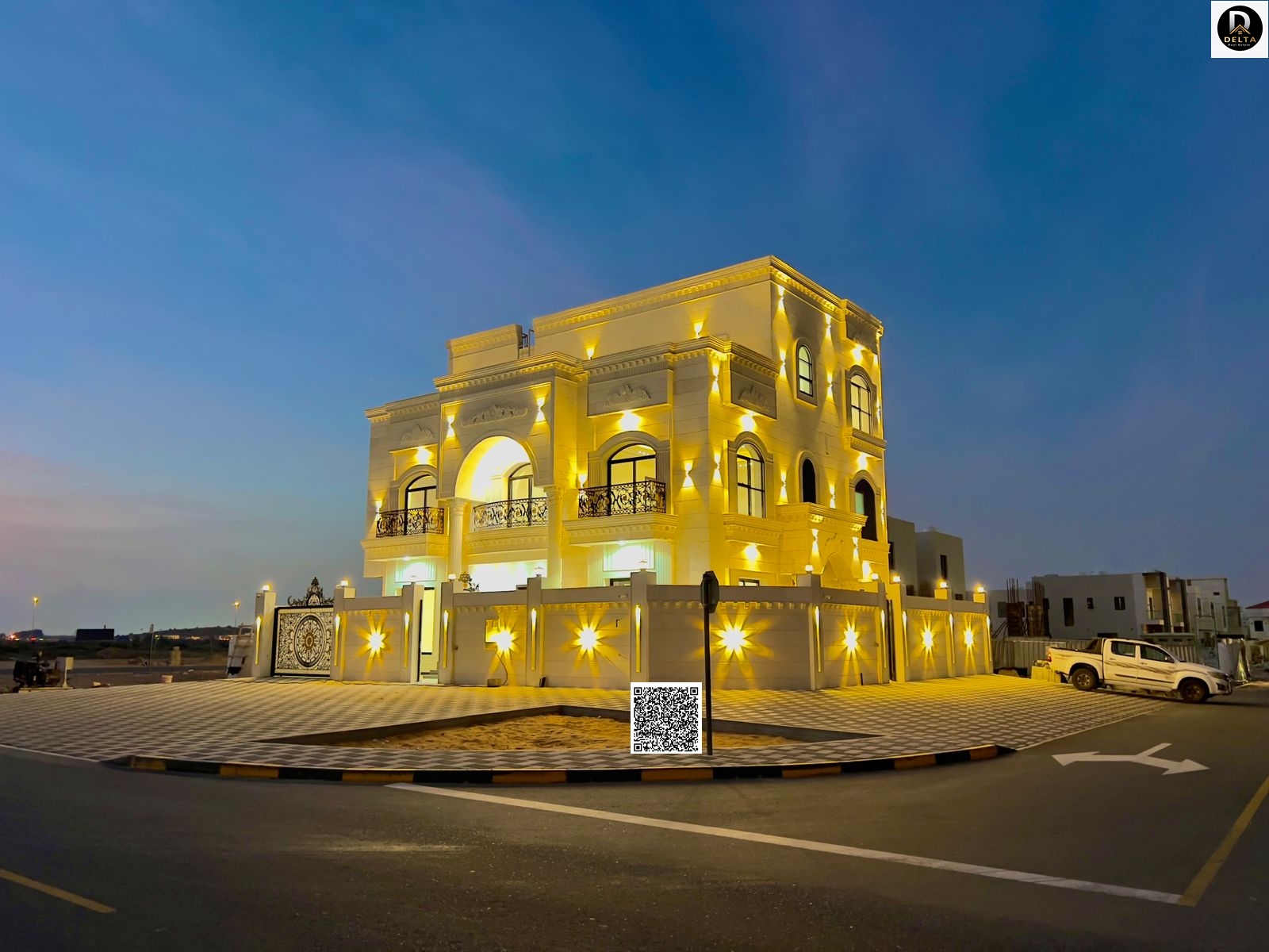 Villa for sale – Luxurious classic design – Corner villa on two streets – Al Zahiyah / Ajman