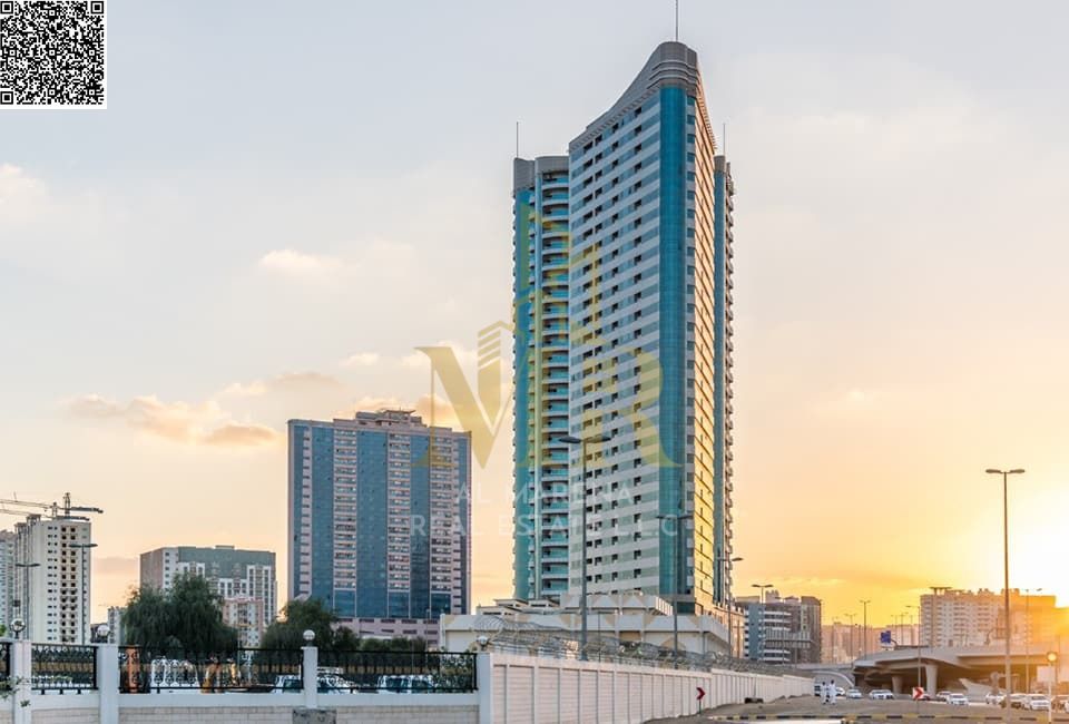 Luxury furnished apartment for sale in Al-Koncor Tower, featuring an elegant design and high-end modern furnishings. Strategically located close to es