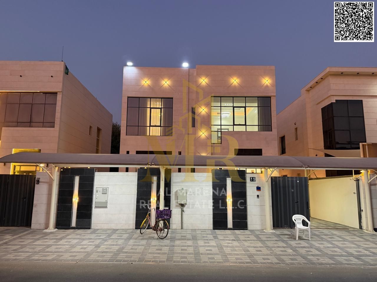 A professional and distinctive description of a villa in Al Zahia, 3014 sq ft, 3 master bedrooms, including electricity, water, and air conditioning.