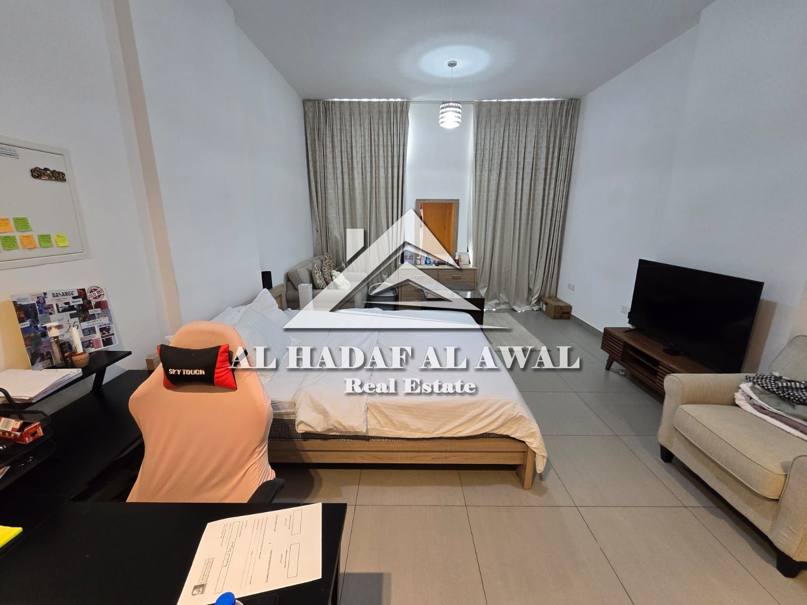 Premium studio apartment for monthly rent in Al Mamsha, Sharjah. Includes parking, gym, and free swimming pool. Rent is AED 4800 including internet on