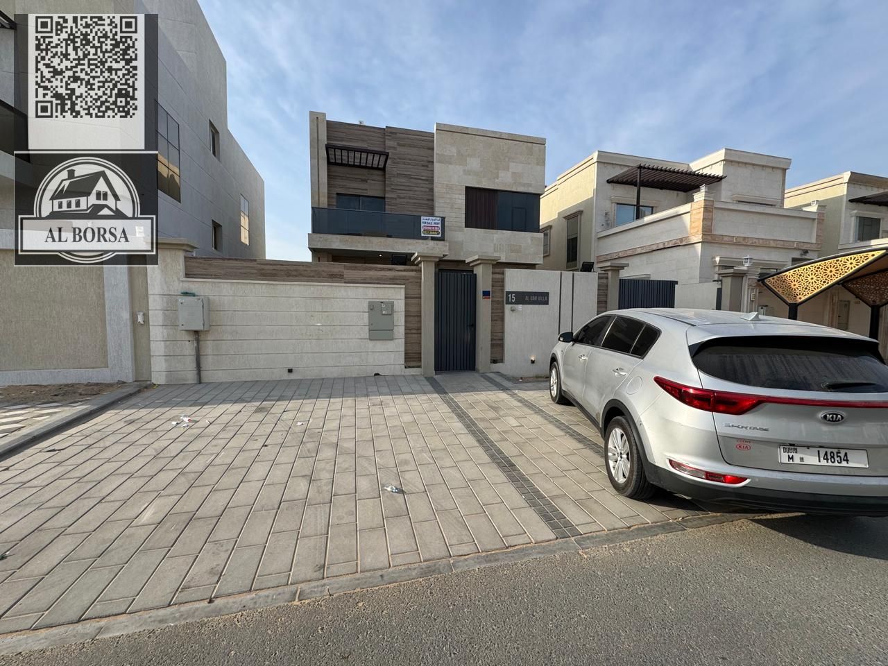 Villa for sale in Al Zahia | 3 bedrooms + large living room + maid's room + storage room | Includes electricity, water, and air conditioning