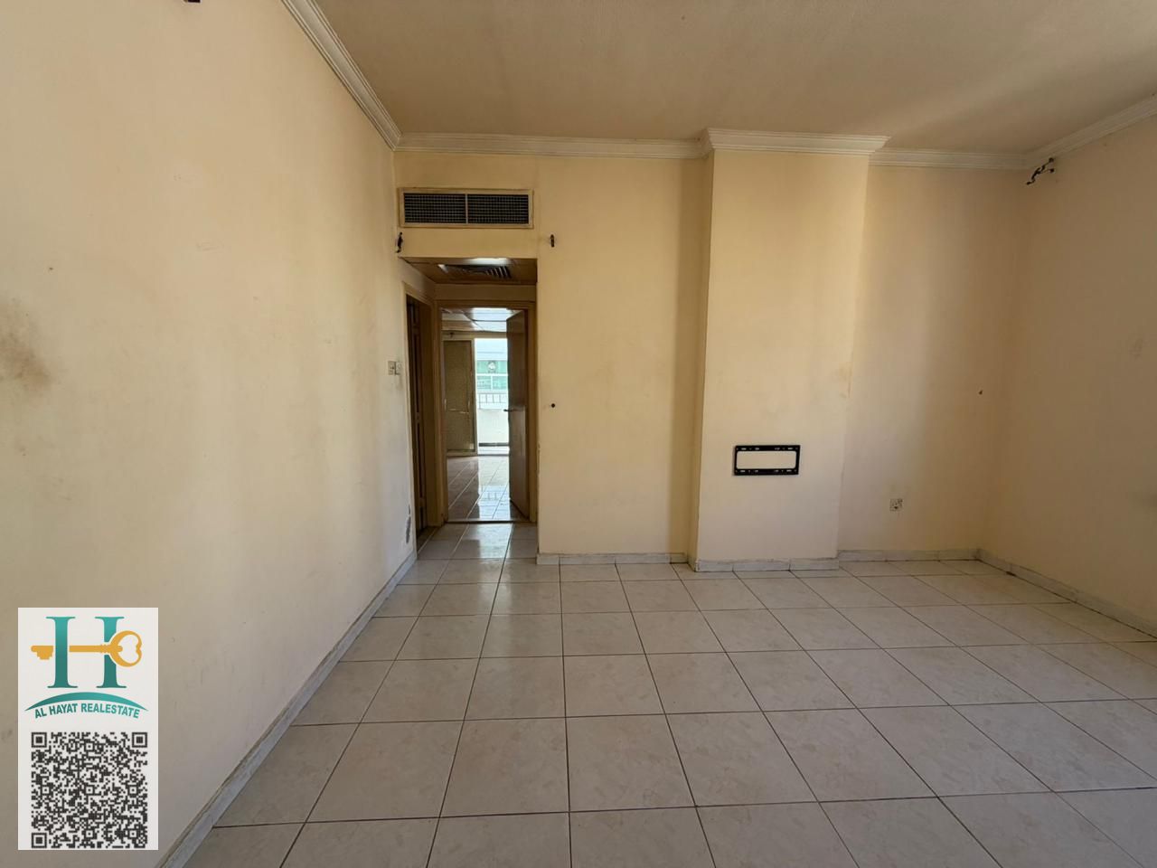 1 Bedroom + Living Room with Balcony, Bathroom, and Built-in Wardrobes Location: Al Rashidiya 3, Al Murur Street, near Grand Mall