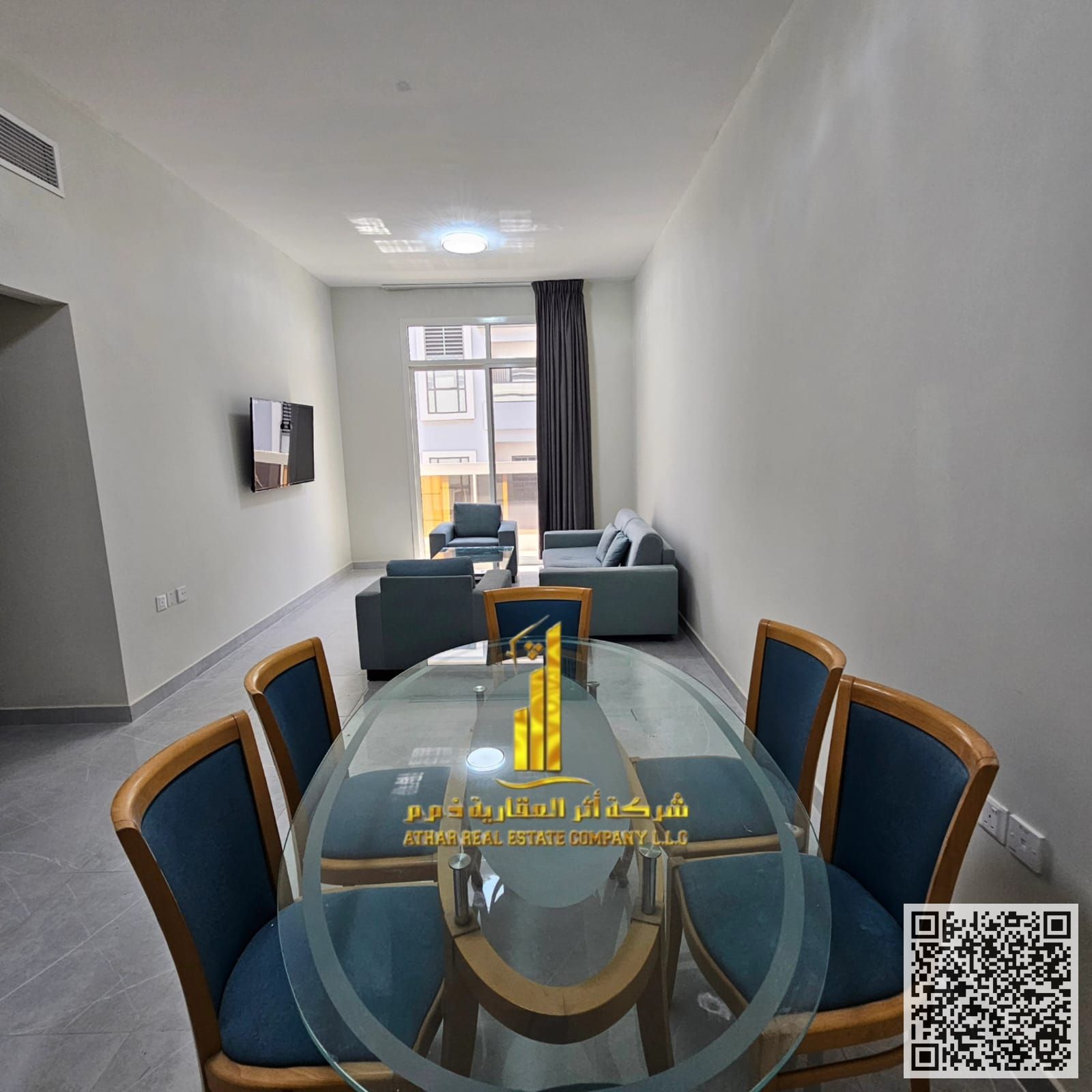 Luxury furnished 2-bedroom apartment with a balcony for monthly rent in Ajman, Al Rashidiya 2. Includes utilities, internet, and parking.