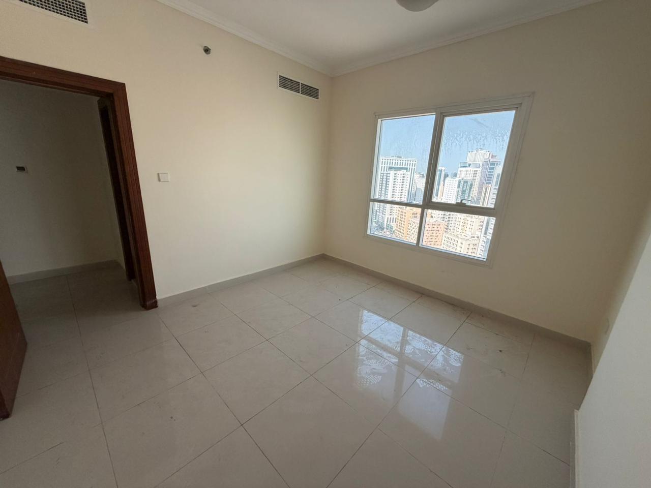 3BR + living in Al Taawun | Open-view balcony | Near Oriana Hospital | 2150 sq ft | Central AC | Free parking | Built-in wardrobes