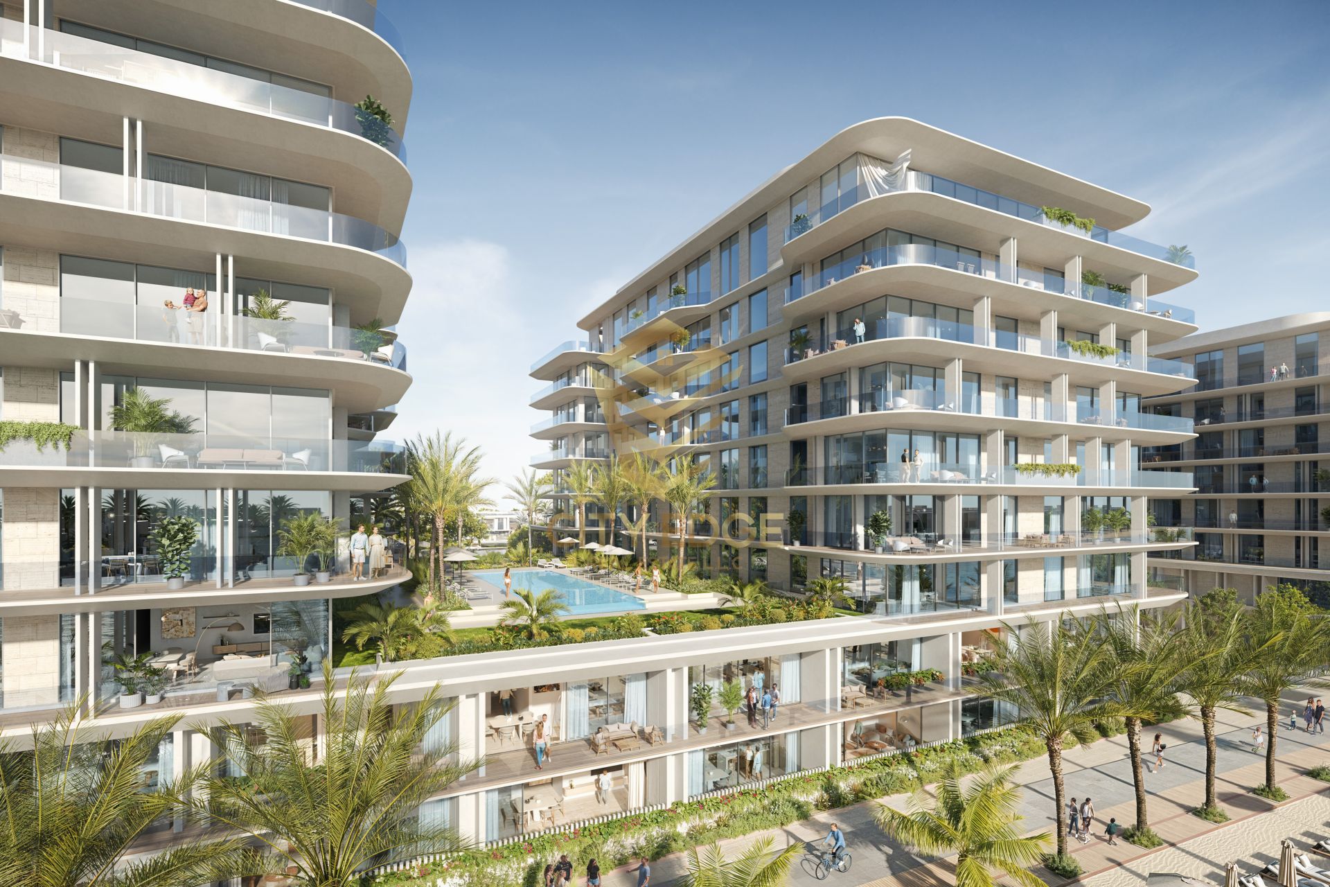 Huge size of 3,133 sq. ft | 3 bed + maid | Sea view unit